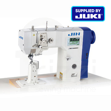 JIN NA-35DUT-1 Industrial Single Needle Direct Drive Post-Bed Lockstitch Sewing Machine With Wheel- Feed & Needle-Feed