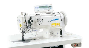 JUKI LU-1560N-7 Industrial Double Needle Unison-Feed Lockstitch with Automatic Thread Trimmer for Heavy-Weight Materials