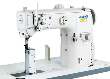 JUKI PLC-2710SB Industrial Single Needle Post-Bed Unison-Feed Lockstitch Sewing Machine with Large Hook and Pneumatic Auto-Lifter