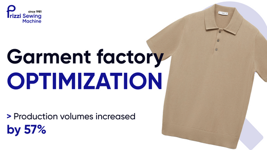 Garment factory optimization. Production volumes increased by 57%