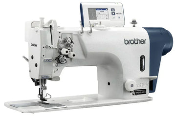 Brother T-8422D-405 — Computerized Double Needle Direct-Drive Lockstitch Machine with Thread Trimmer for Heavy Materials