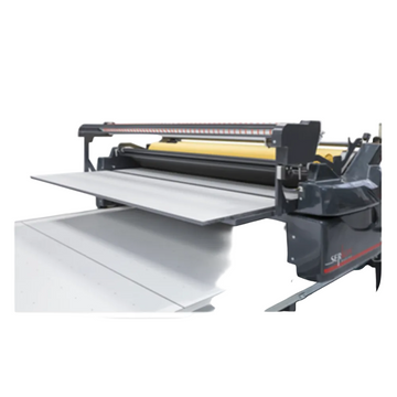 Trailer for flat folded material up to 661 lbs with Motorized Spiral Roller for Spreading Machines Serkon MN1, MT1, and MJ1
