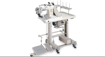 JUKI MS-1261F/M — Three-Needle Feed-Off-The-Arm Double Chainstitch Machine for Medium Materials (6.4 mm Gauge)