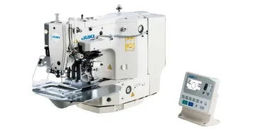 JUKI LK-1910HA-5000Z/MC6762DD — Computer-Controlled, High-Speed Shape-Tacking Machine for Heavy-Weight Materials with Pneumatic Feeding Frame (60×100 mm Sewing Area))