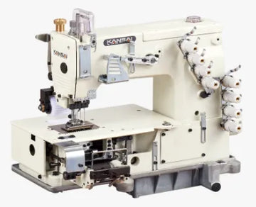 KANSAI SPECIAL DFB1404P Flat-Bed 4-needle Flat Bed Chain Stitch Machine With Table & Servo Motor