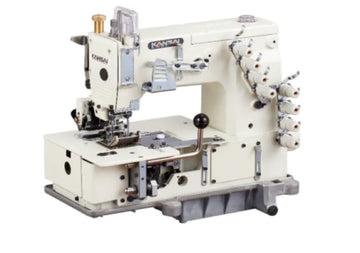 KANSAI SPECIAL DLR-1502WPE-HD-Z, 2-Needle Flat Bed Chain Stitch Machine With Table & Servo Motor