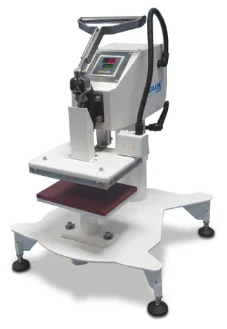 JEUX CS-671 spec M-D1A1-020015 — Manual Flat Heat Press with Swing-Out Top Plate & Interchangeable Beds and 203 × 152 mm Work Area