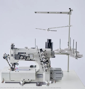 KANSAI SPECIAL NW-8803GD-UTE-7/32 (5.6 mm) Top & Bottom Coverstitch Machine with Table & Servo Motor