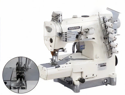 KANSAI SPECIAL NR-9803GCC-UTE Coverstitch Machine with Cylinder Bed for Left Fold Covering