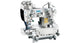 Juki MF-7913DRH-24E64/UT56/MC37/SC921B/CP18B, máquina de puntada de recubrimiento inferior con alimentación superior digital, cabezal semiseco y bancada cilíndrica.