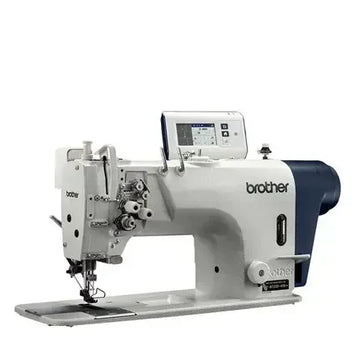 Brother T-8722D-405 — Computerized Double Needle Direct-Drive Lockstitch Machine with Large Hook and Thread Trimmer for Heavy Materials