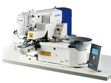JUKI LK-1903CST311/BR35SDK Industrial Computer-Controlled High-Speed Lockstitch Button Sewing System with Automatic Feeder (Small Buttons, Medium-Weight Materials)