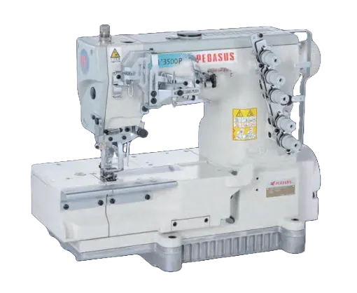 Pegasus W3562P-01GX364B Flat Bed Coverstitch Machine with Table & Servo Motor