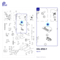 JUKI 11400801 Throat Plate: location in the DDL-8700-7 parts diagram, item 14