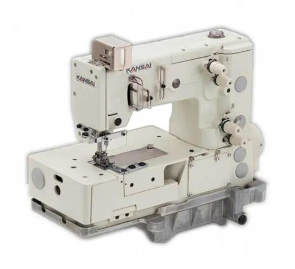 Kansai Special PX-302-4W 2 Needle Double Chainstitch Sewing Machine with Table & Servo Motor