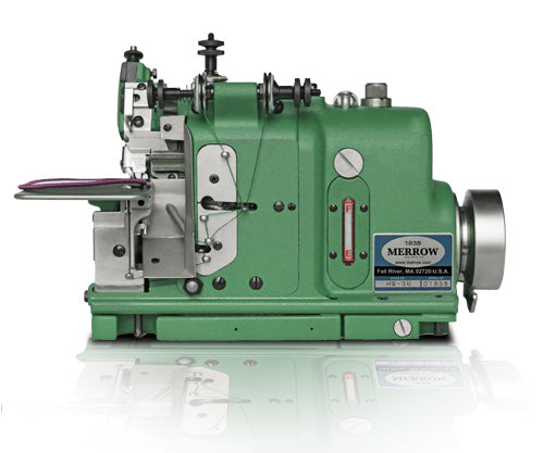 Merrow MG-3U industrial overlock machine for emblem edging
