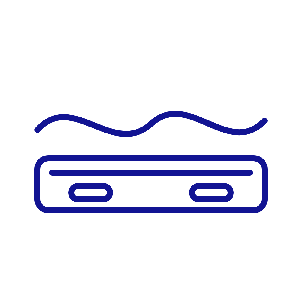 Illustration of a Teflon plated front guide with fabric sliding over it